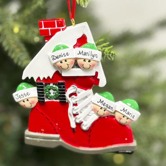 Shoe Ornament Family of 5