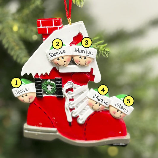 Shoe Ornament Family of 5