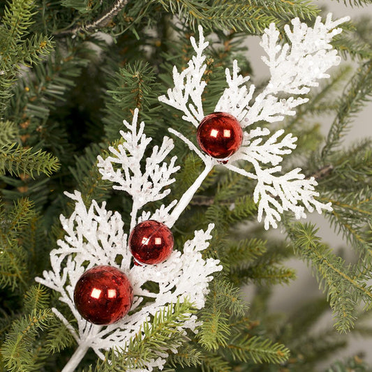 20 Inch Glitter Cedar Ball Spray