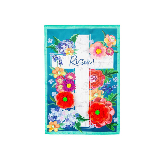 Floral Easter Cross Regular Flag