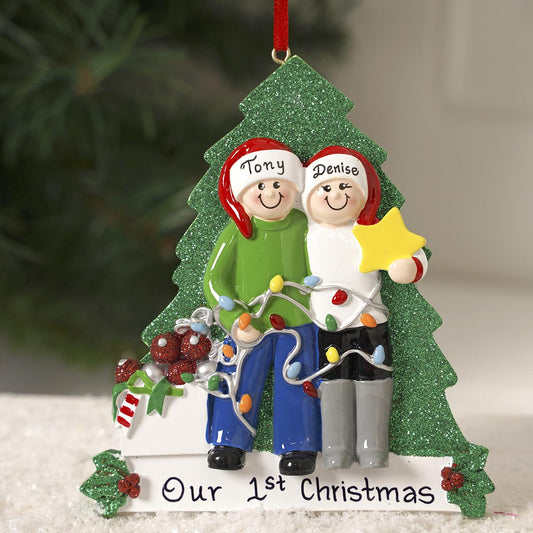 Couple Decorating Tree