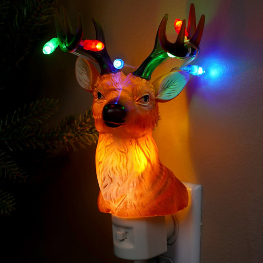 Deer With Christmas Lights Nightlight - Christmas Place