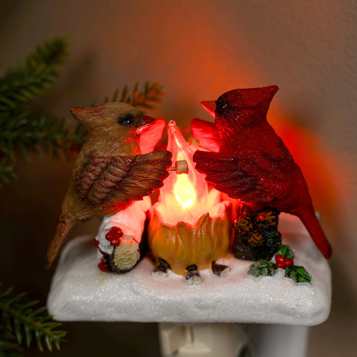 Cardinal Campfire Nightlight - Christmas Place