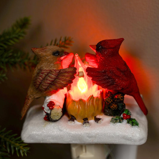 Cardinal Campfire Nightlight - Christmas Place