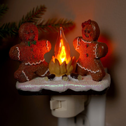 Gingerbread Campfire Nightlight - Christmas Place