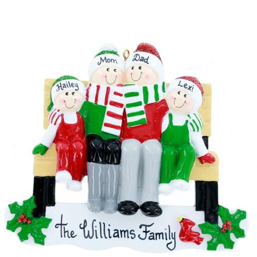 Park Bench Family of 4