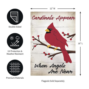 Cardinal Appears Garden Flag