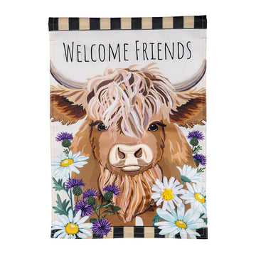 Highland Cow Welcome Garden Flag