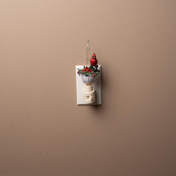 Cardinal On Holly Bubble Nightlight