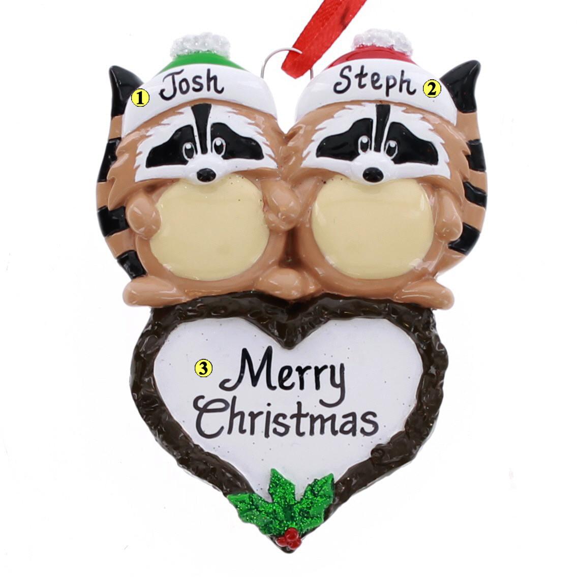 Racoon Couple Ornament - Christmas Place