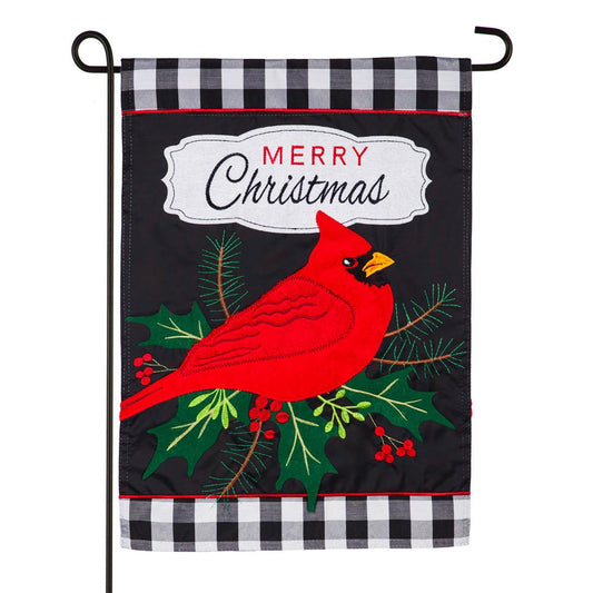 Merry Christmas Cardinal Garden Flag