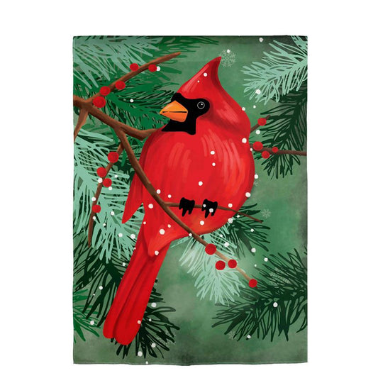 Cardinal In Pines Garden Flag