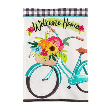 Welcome Home Bicycle Garden Flag
