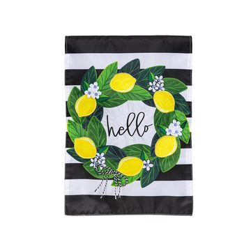 Magnolia Leaves Lemon Garden Flag