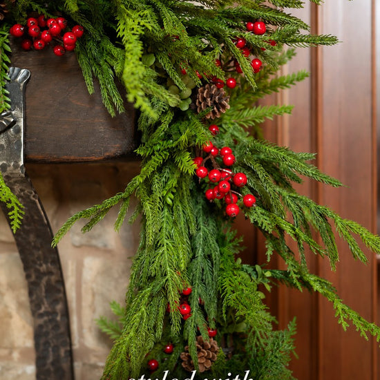 60in Real Touch Norfolk Pine Garland - Christmas Place