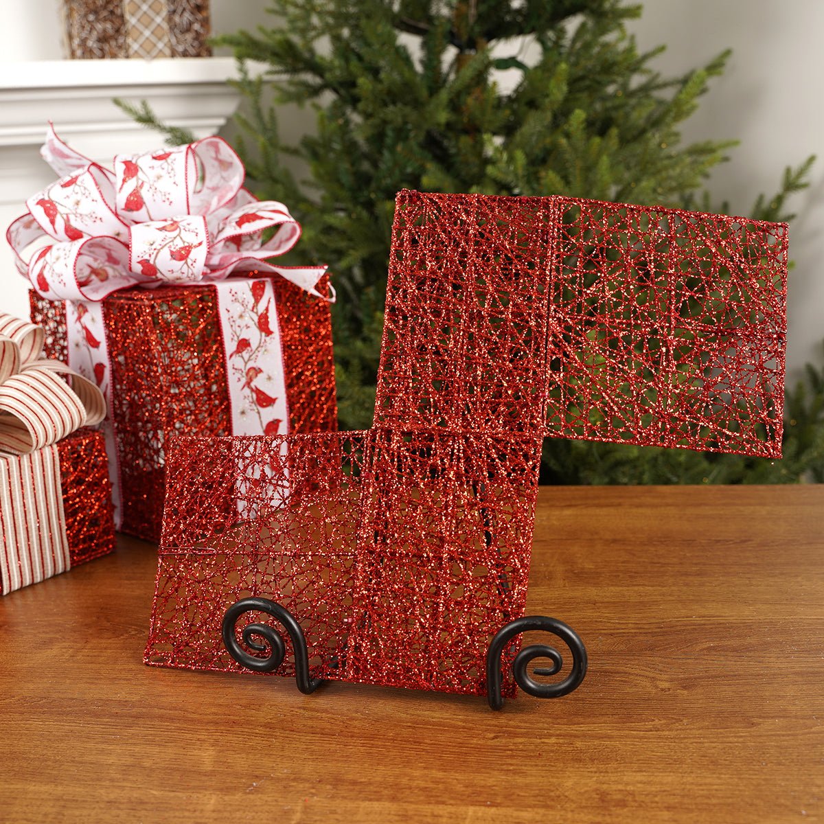 4x6x6Inch Red Mesh Box - Christmas Place