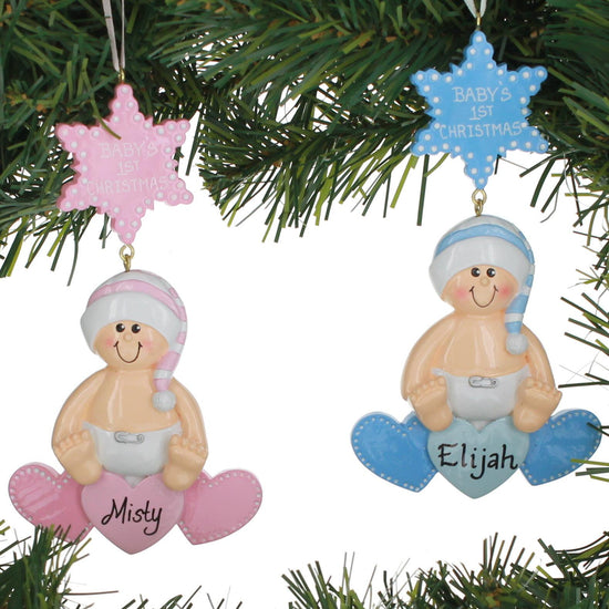 Baby Girl on Hearts - Christmas Place