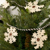 Snowflake Ornaments on Cord Garland 72 inches length - Christmas Place