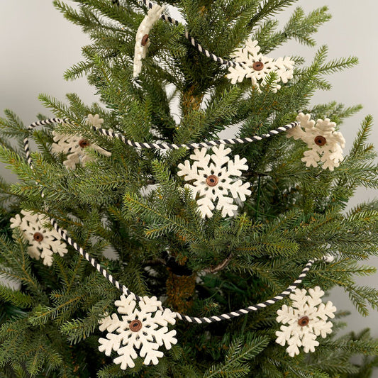 72IN SNOWFLAKE CORD GARLAND - Christmas Place