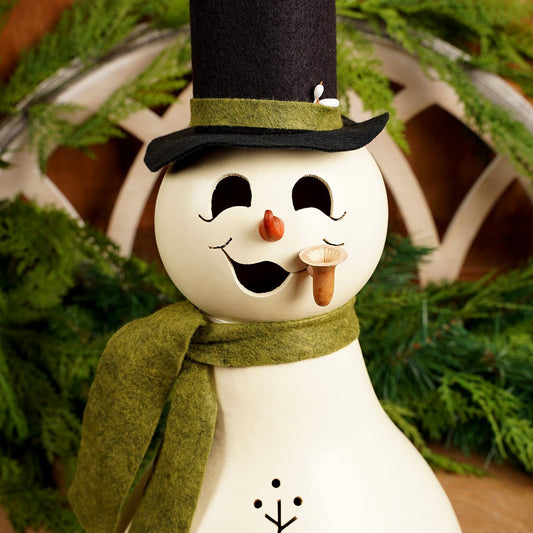 Meadowbrookes Large Lighted Snowman - Christmas Place