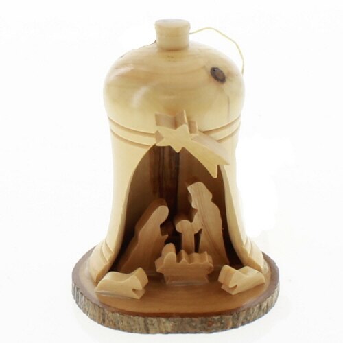 Olive Wood Nativity Bell