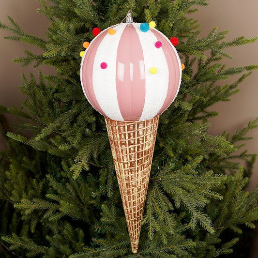 26Inch Pink Ice Cream Cone Ornament - Christmas Place