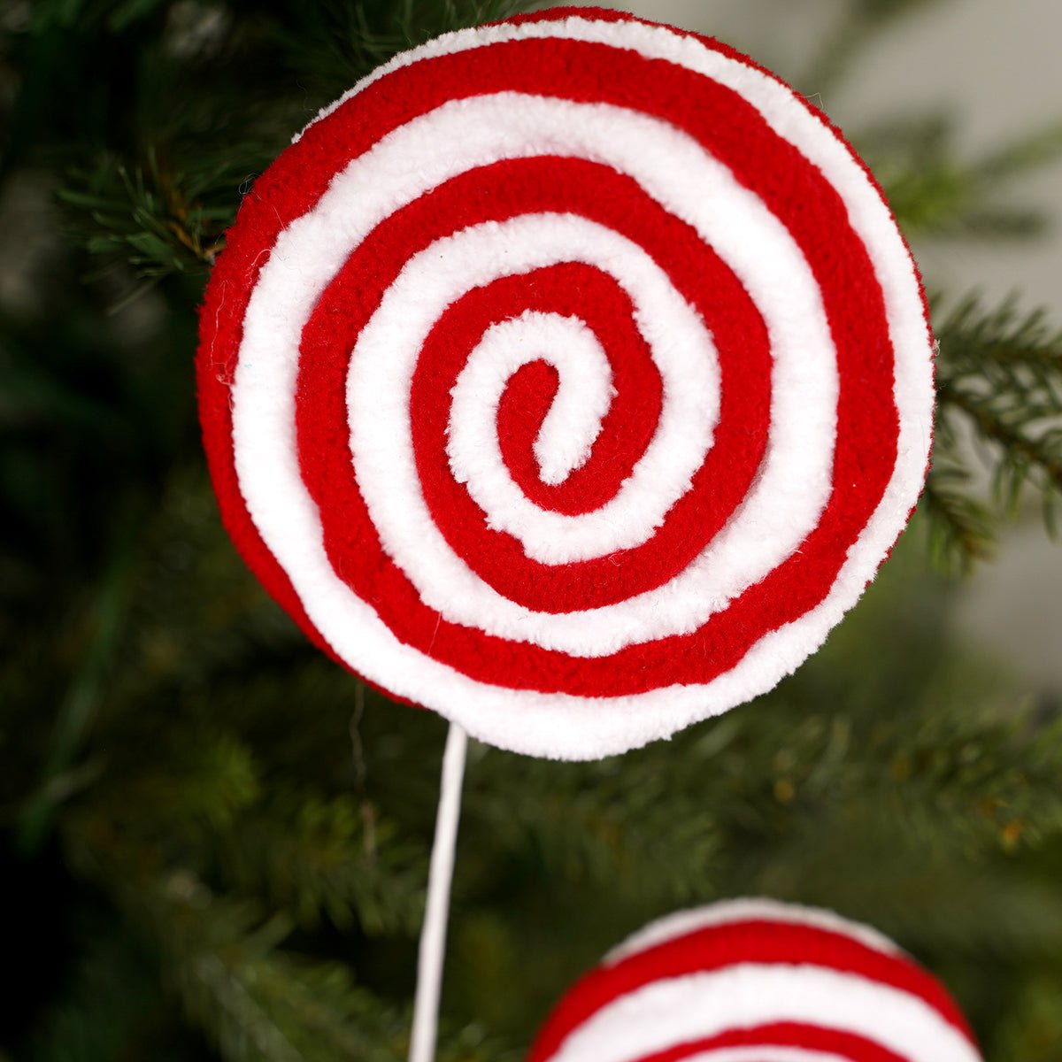 Red White Lollipop Christmas Spray 19 inches in length - Christmas Place