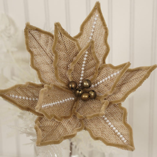 22 Inch Natural Poinsettia Stem