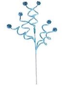 29.5IN LIGHT BLUE GLITTER SWIRL BALL SPRAY - Christmas Place