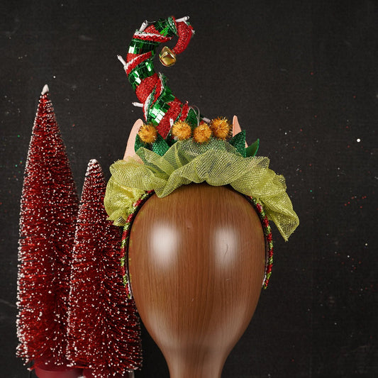 Jingle Bell Elf Hat Christmas Headband - Christmas Place