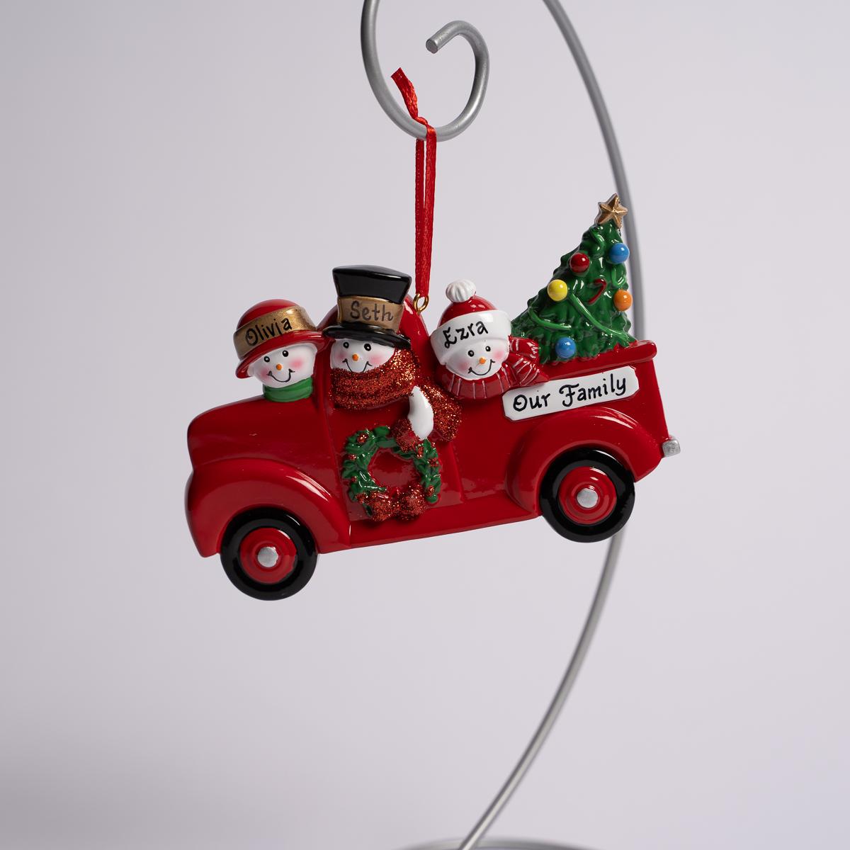 Red Truck Family Of 3 - Christmas Place