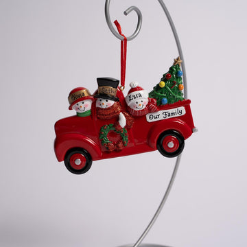 Red Truck Family Of 3 - Christmas Place