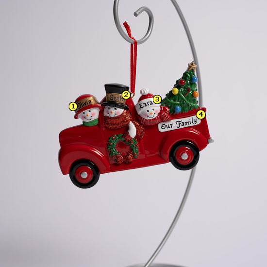 Red Truck Family Of 3 - Christmas Place