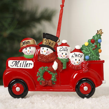 Red Truck Family Of 4