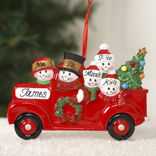 Red Truck Family Of 5