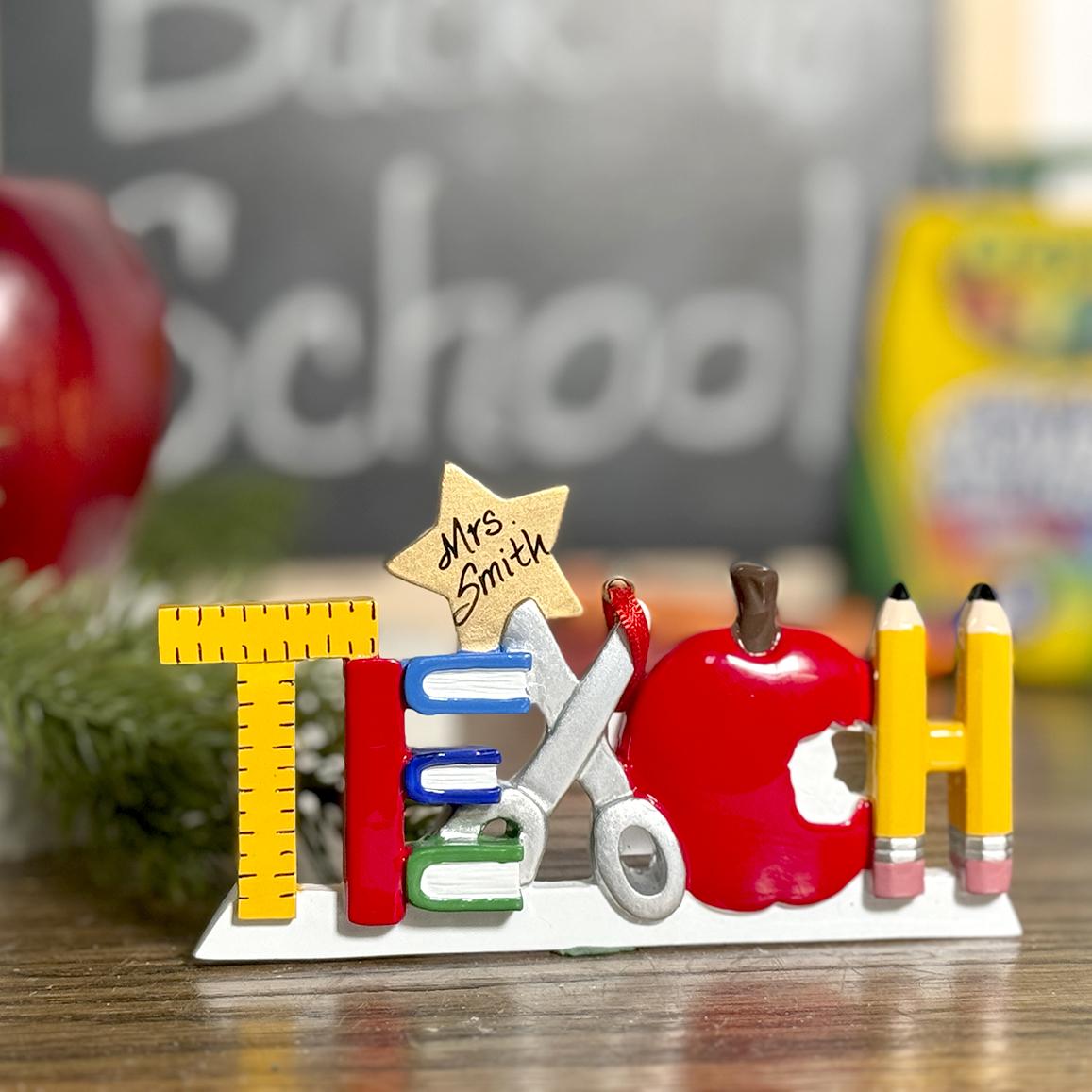 Teacher Personalized Christmas Ornament - Christmas Place