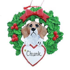 Beagle with Wreath