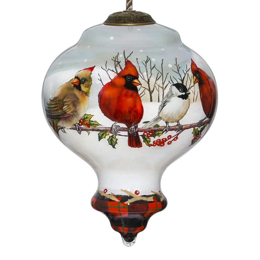 Friends Gather Cardinal Ornament