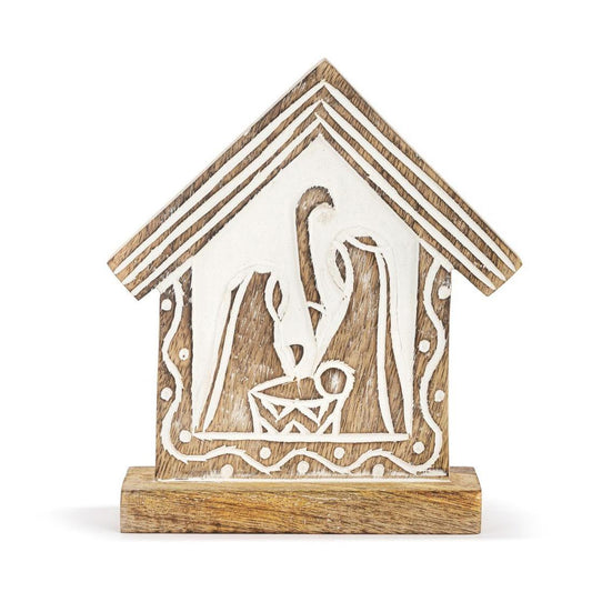 Wood Nativity Scene