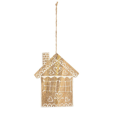 Wood Scandi House Ornament