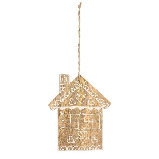 Wood Scandi House Ornament