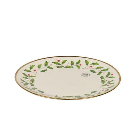 Holly Porcelain Dinner Plate - Christmas Place