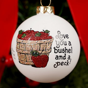 Bushel Basket Glass Ornament