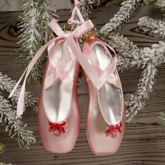 4.5Inch Glass Ballet Shoes Ornament - Christmas Place