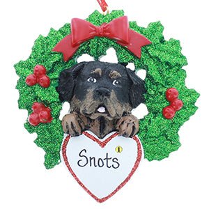 Rottweiler with Wreath - Christmas Place
