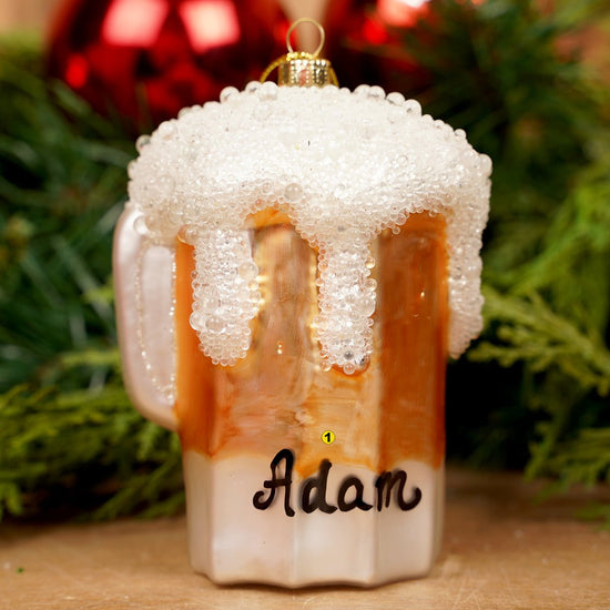 Glass Beer Mug Christmas Ornament - Christmas Place