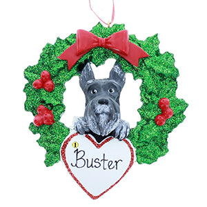 Schnauzer with Wreath