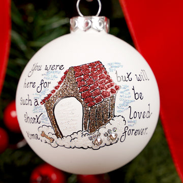 Dog Loved Glass Ornament