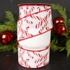 2.5Inch Red White Candy Cane Ribbon