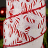 2.5Inch Red White Candy Cane Ribbon